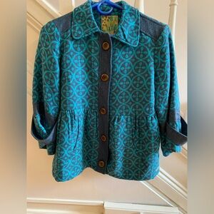 Billabong Vintage Blue/Turquoise Jacket. Size L.